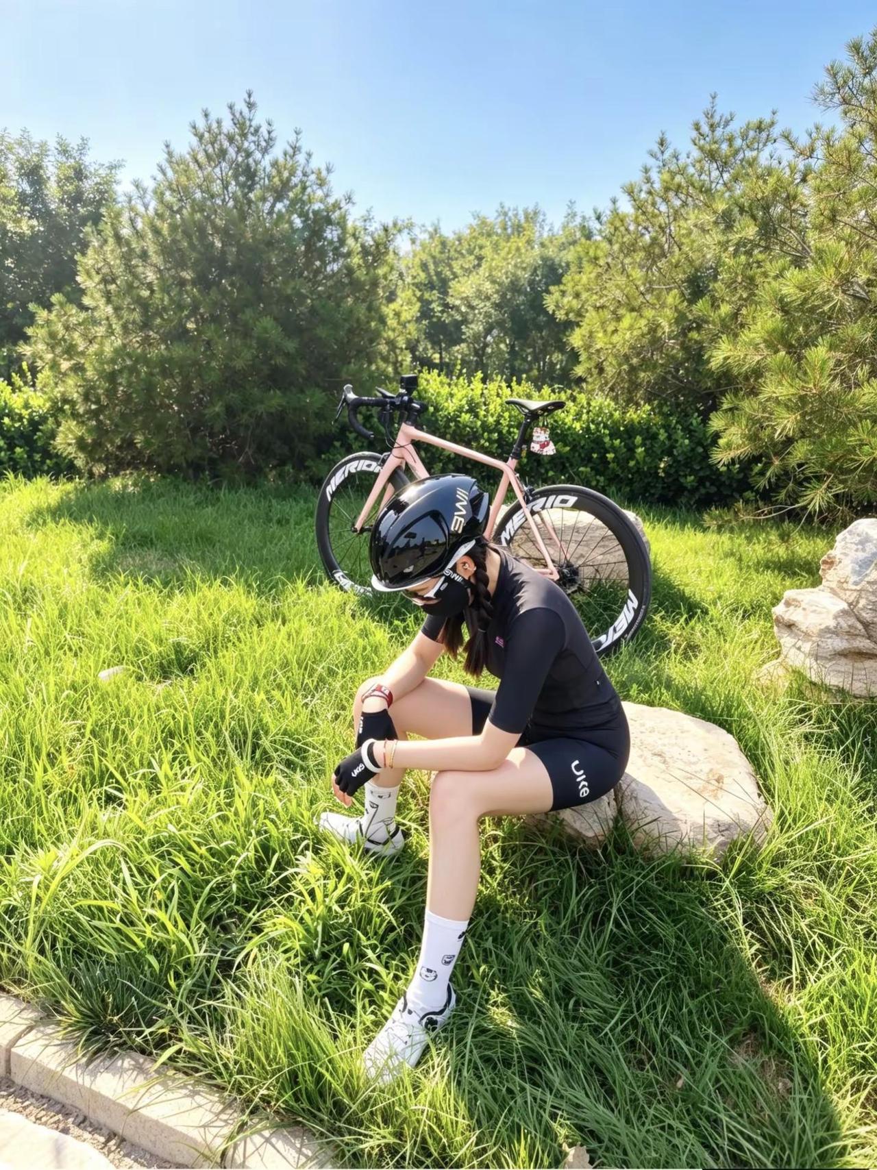 算得上骑行圈里颜值天花板不，你们说？骑行搭子们 骑行小姐姐