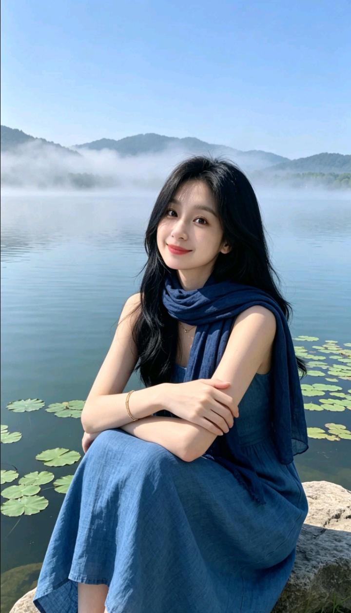 湖边风景美，姑娘穿得真好看。人的生命健康是什么决定的? 湖边美人景 湖边美女照 
