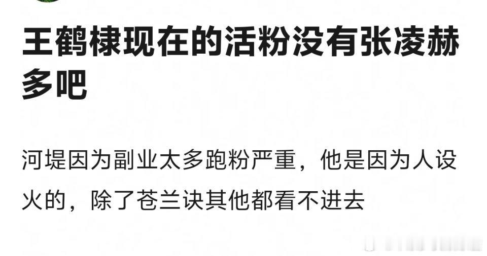 王鹤棣能爆是因为东方青苍带来的角色魅力而不是为他本人来的 ​​​