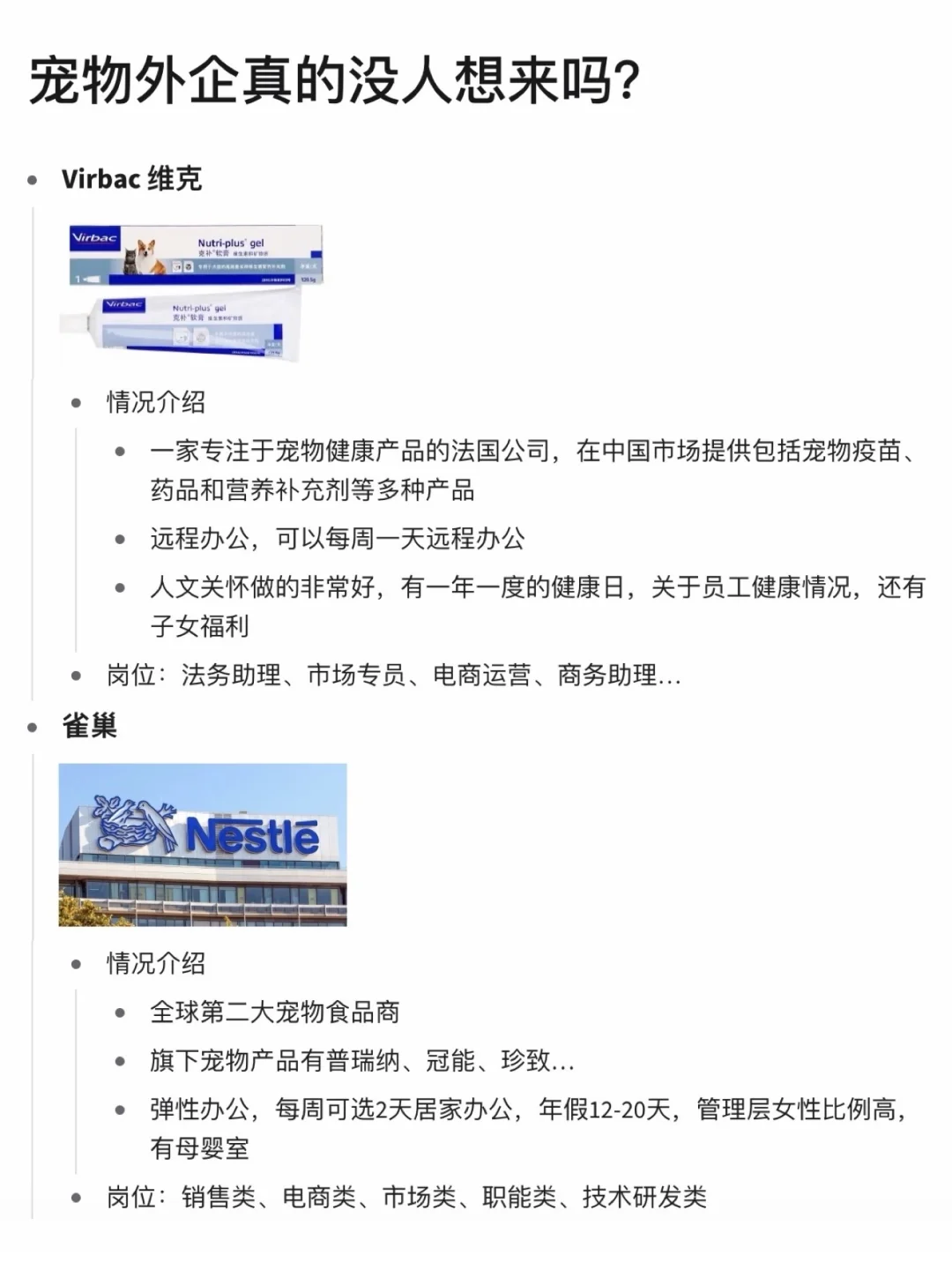 金九银十超香的宠物外企真的没人想来吗？