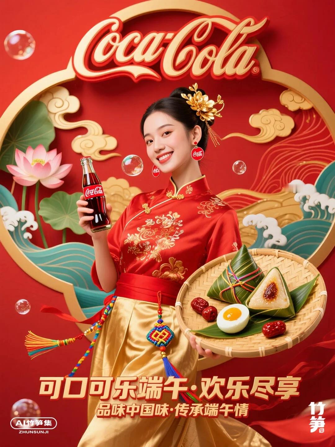 ai创造营 省掉80%改稿时间！AI直出8款品牌端午节国潮海报🔥 附提示词 ​