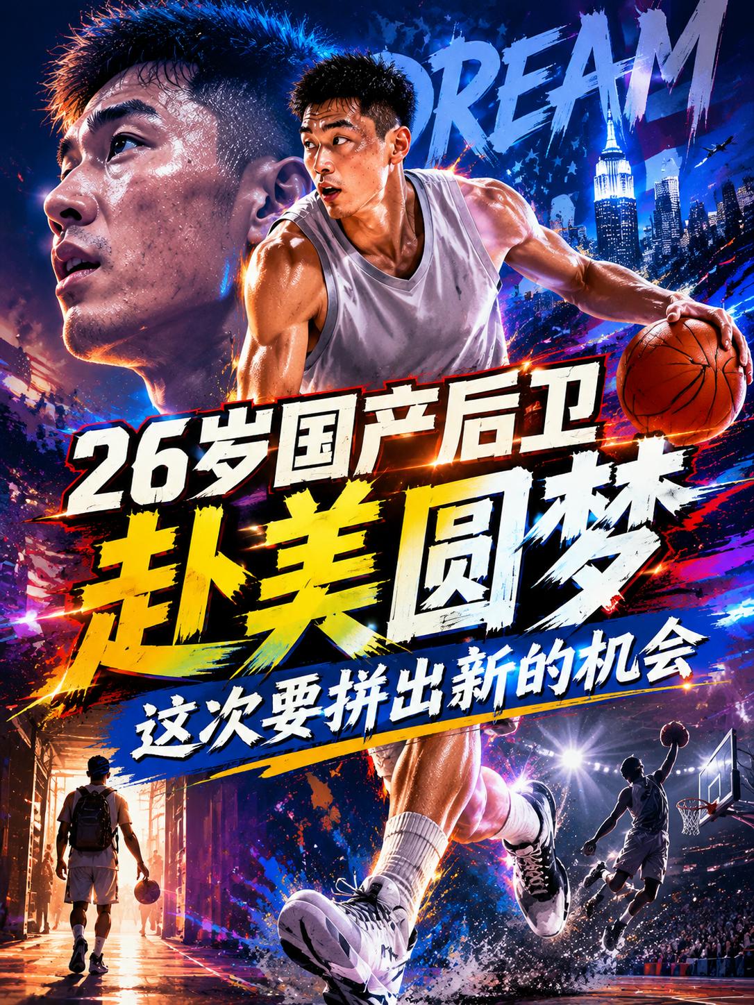 26岁的国产后卫为了拼出登陆NBA赛场的机会，他将拼尽一切！岁数大了又如何？与欧