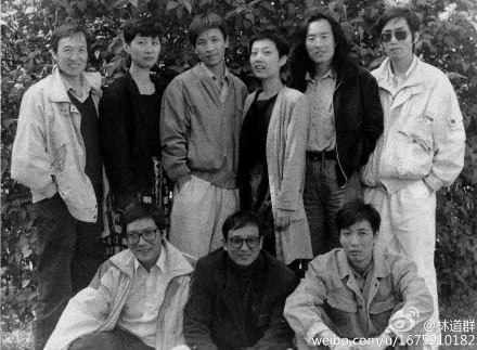 后排左起：李陀、查建英、万之、刘索拉、杨炼、北岛前排左起：孔捷生、高行健、徐星当