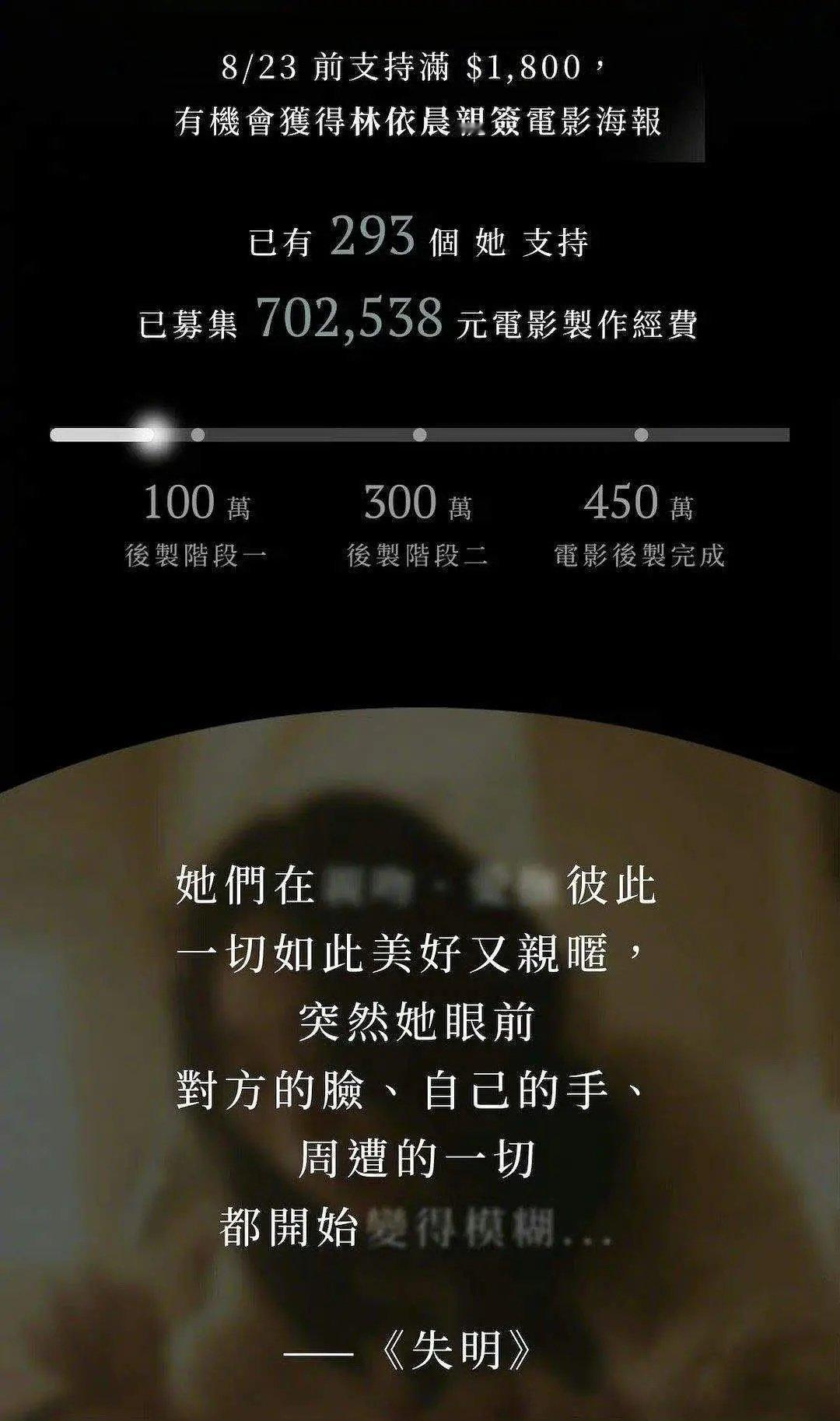 林依晨众筹拍电影[汗]这算不算开创了先河，以后会不会有越来越多的208众筹拍电影