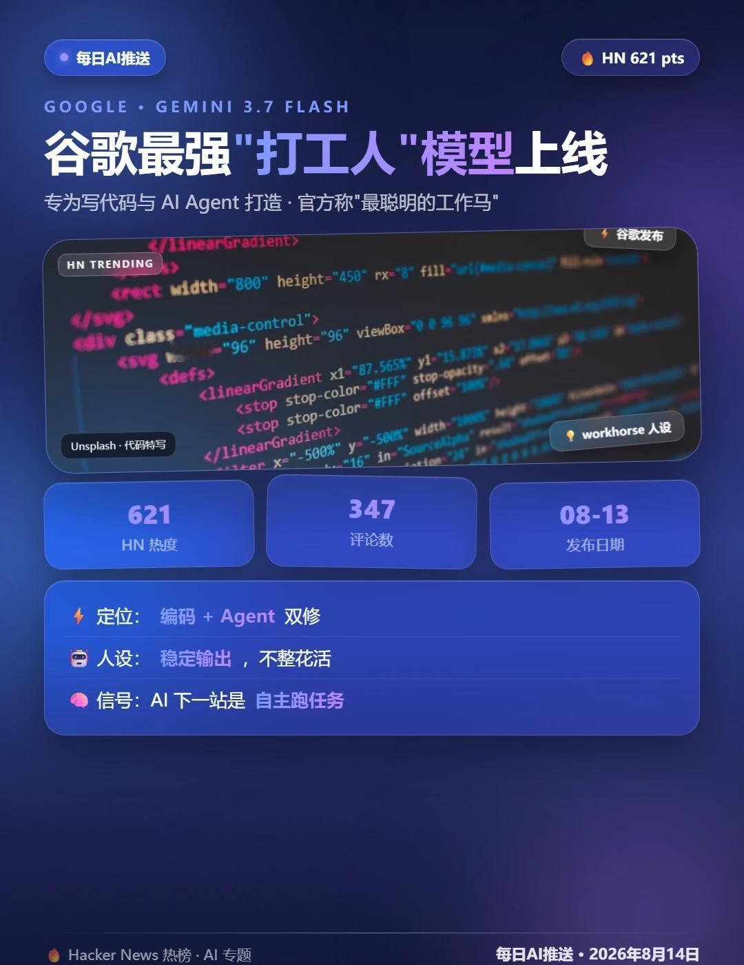 🤖谷歌新模型！代码界的打工人天花板
家人们谁懂啊😅 谷歌又来卷了！
昨晚 G