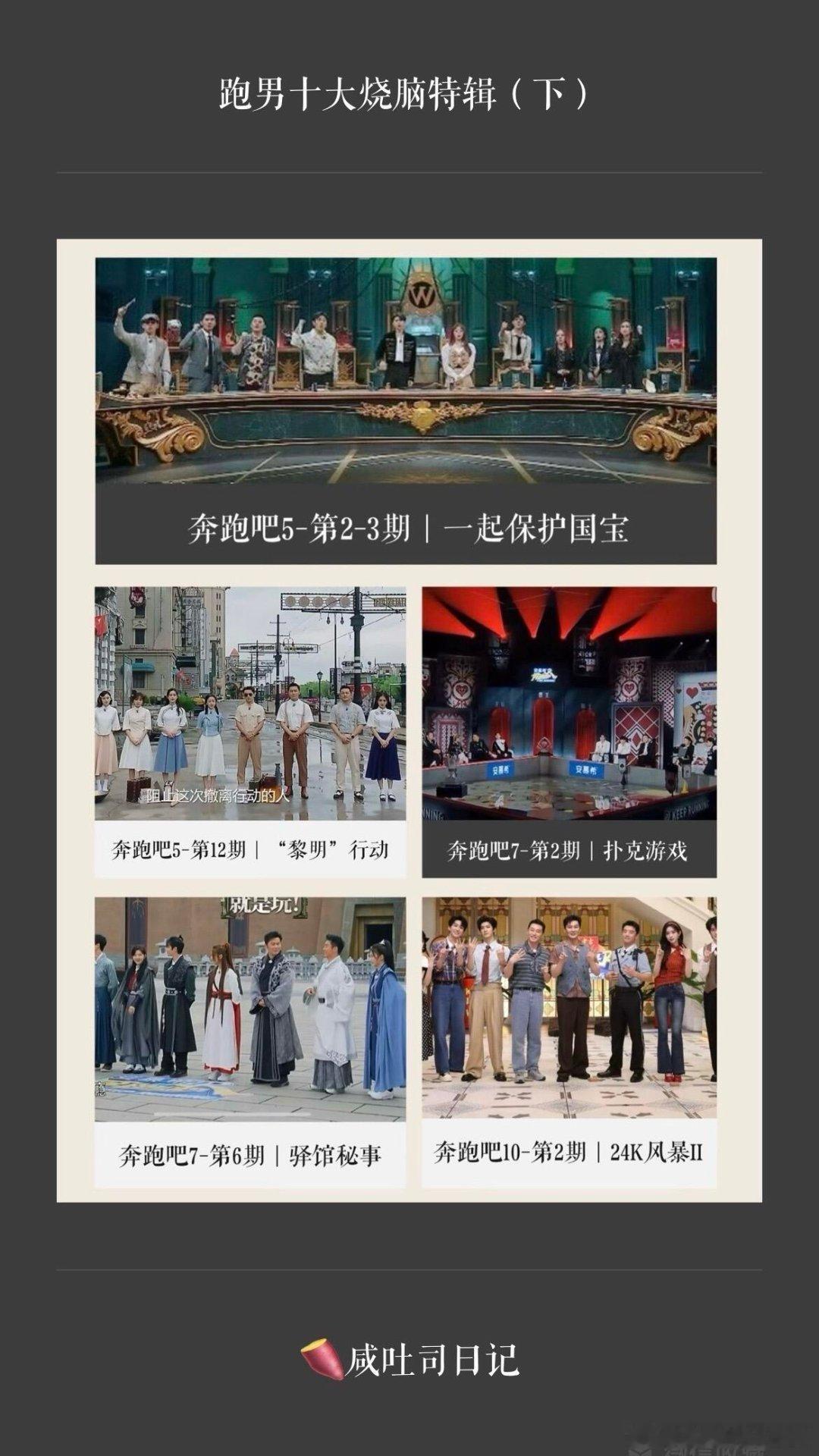 奔跑吧跑男｜十大烧脑特辑【Top10推理烧脑排名】🥇家族复兴之战（奔跑吧兄弟3