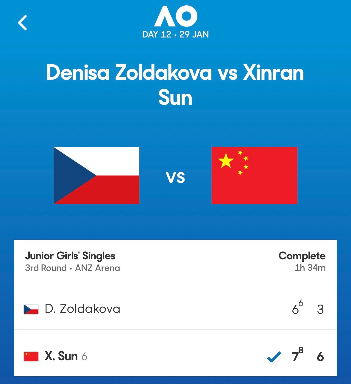 恭喜孙心然邵羽杉进澳网青少年八强 👍这很澳网澳网2026网球