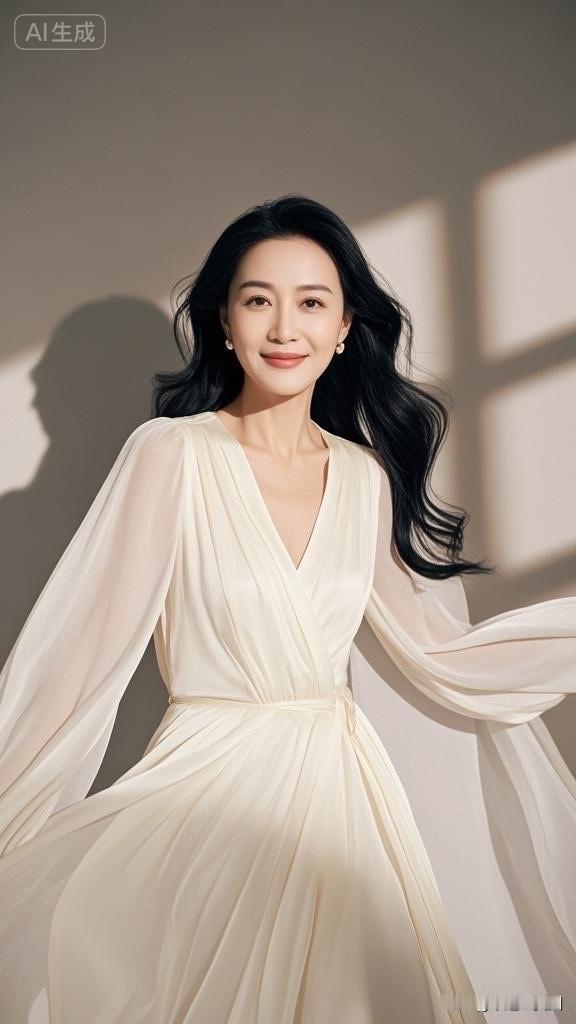 优雅白裙少女，阳光洒满的温柔时光🌟✨