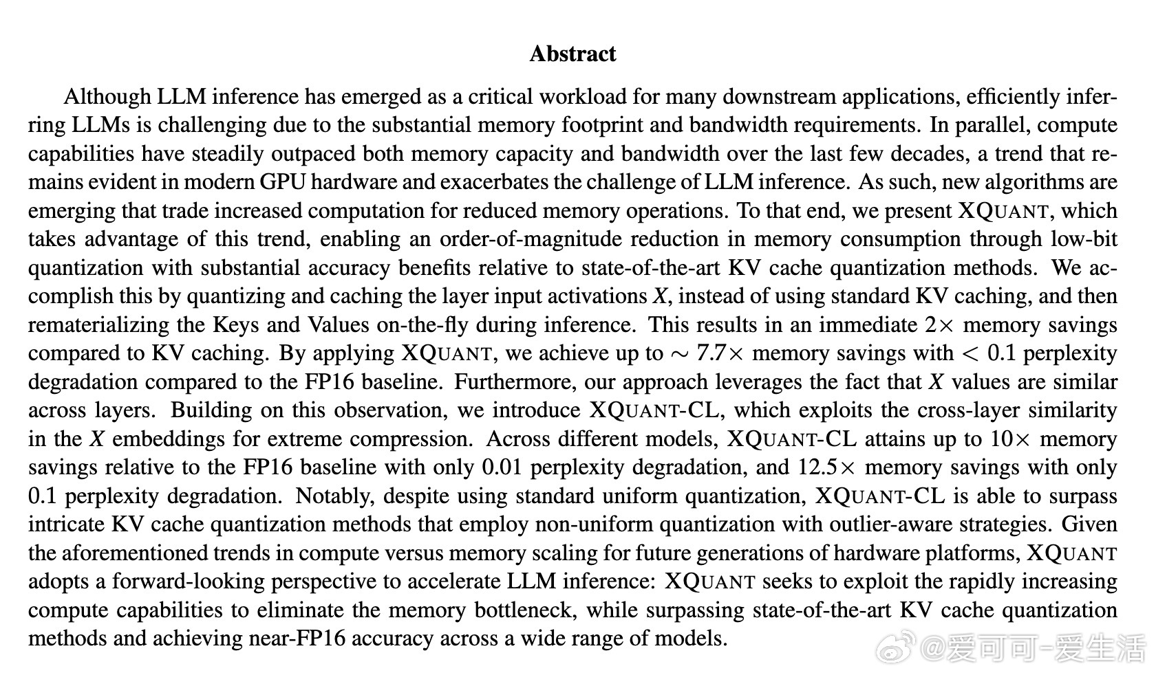 [LG]《XQuant: Breaking the Memory Wall fo