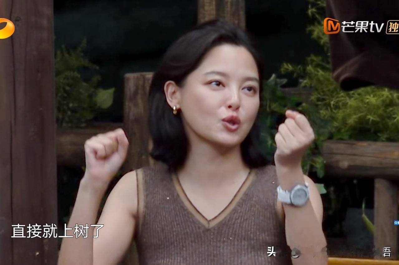 黄磊问大家：“你们会骑电动车吗？”辛芷蕾说：“我第一次骑，我把那个电动车骑上了树