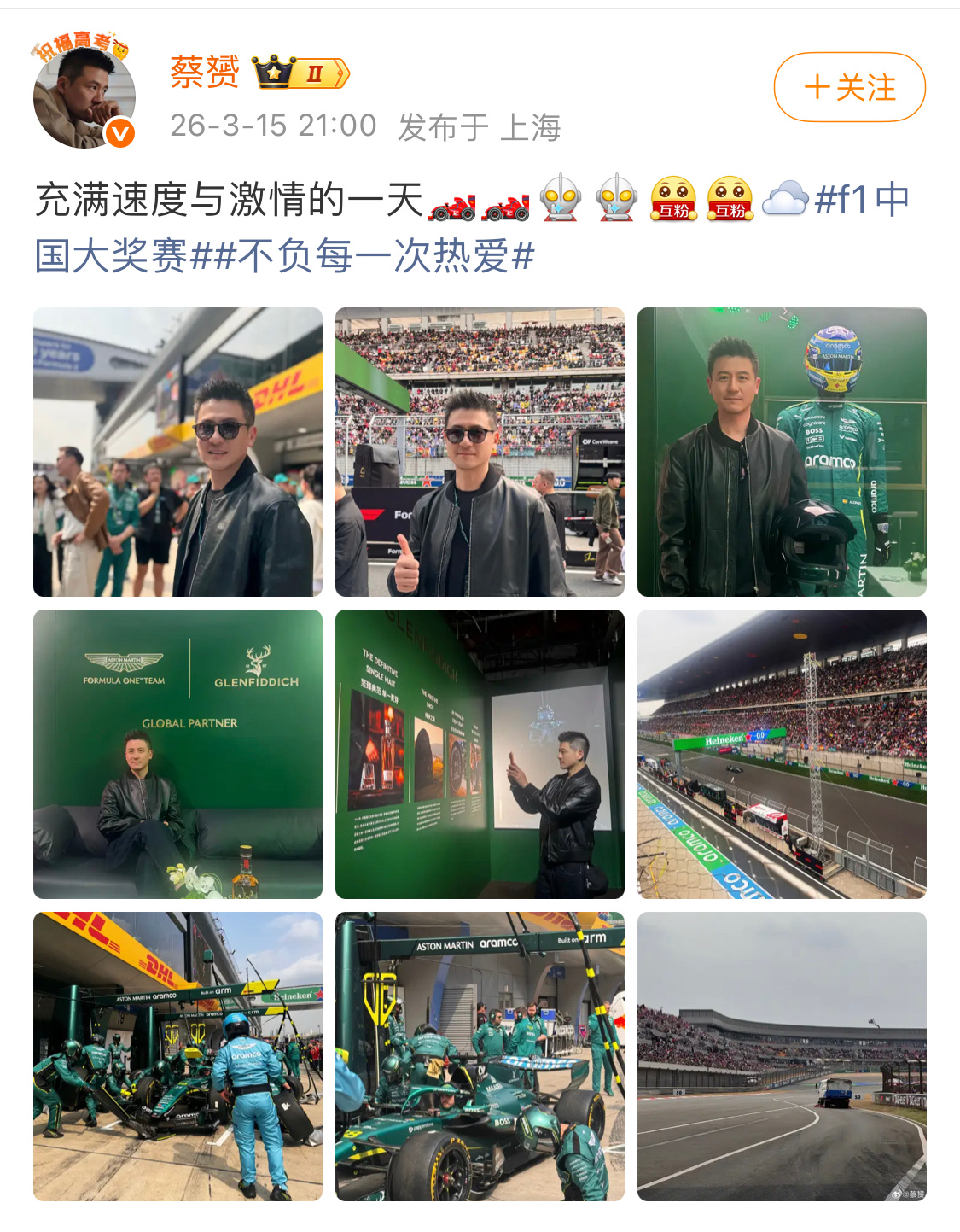 蔡教练去的是阿斯顿麻丁P房啊F1中国大奖赛