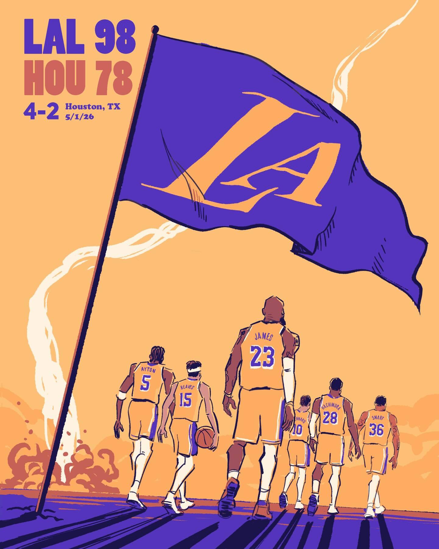湖人vs火箭G6赛果漫画湖人vs火箭nba季后赛