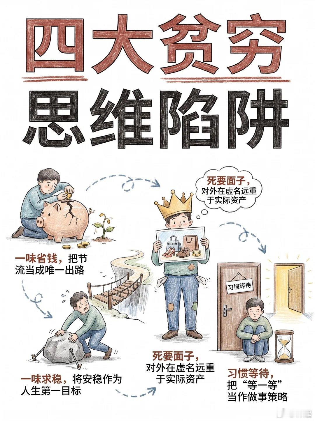 四大贫穷思维陷阱，所有人或多或少都会中招，有可能4个都中，至少也会中1个。更悲催
