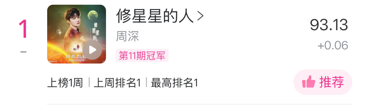 周深 📣 3.23  Uni提醒 📣今日uni提醒米米们看看TX音乐棒里的u