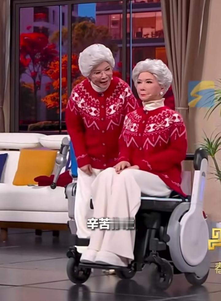 今年央视春晚上出现俩蔡明，当真人蔡明推着机器人蔡明出场时惊呆我了，真假难辨直接分