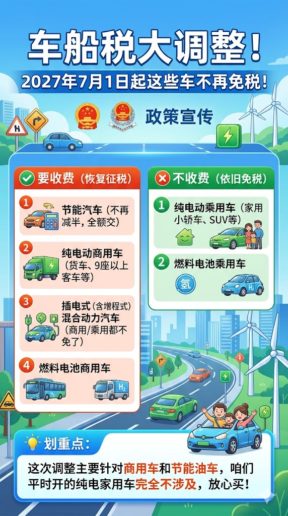 【三部门调整节能汽车、新能源汽车车船税优惠政策】调整节能汽车车船税优惠政策调整部