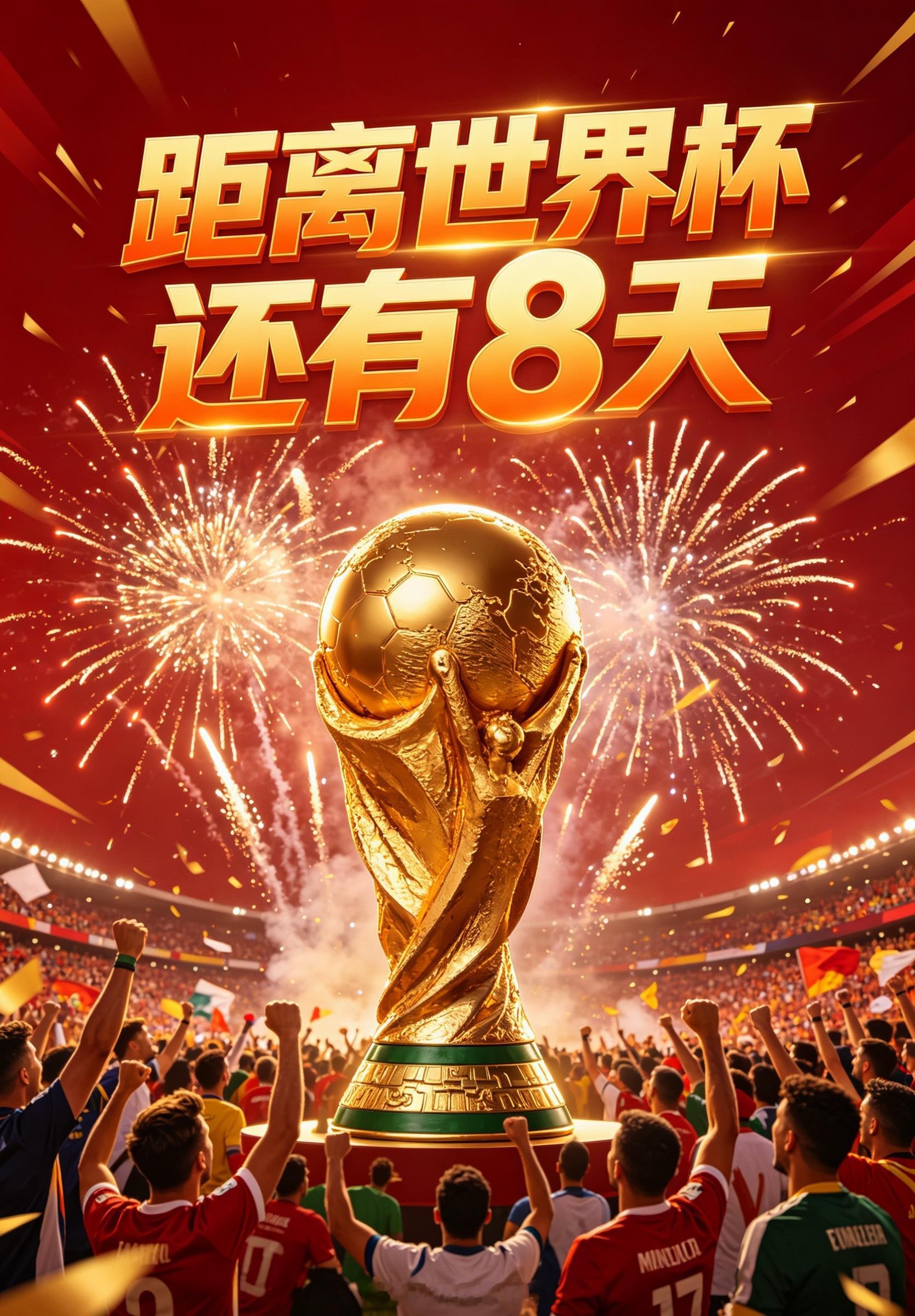 世界杯倒计时8天｜世界杯进入终极倒数⏳足球狂欢，如约将至世界杯美加墨世界杯