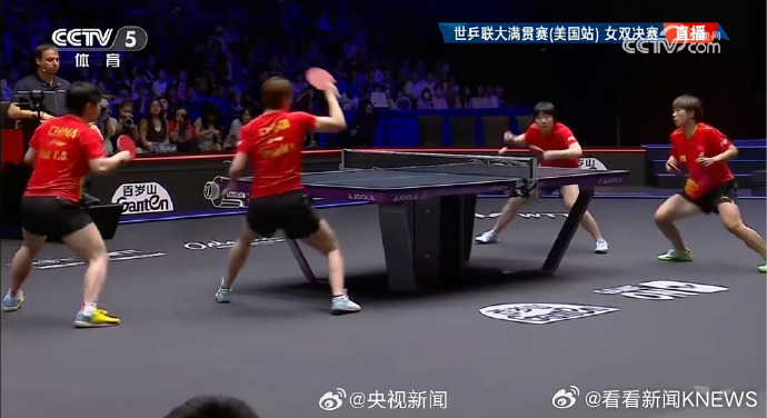 【#王艺迪蒯曼女双夺冠#】#中国队包揽女双冠亚军#WTT美国大满贯女双决赛，王艺