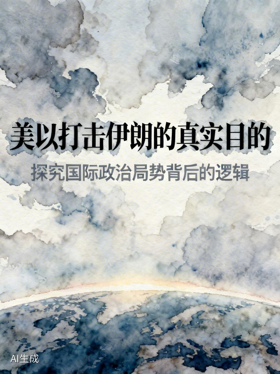 美以打击伊朗，真实目的可没那么简单。表面上打着消除核威胁的幌子，实际上是想实现政