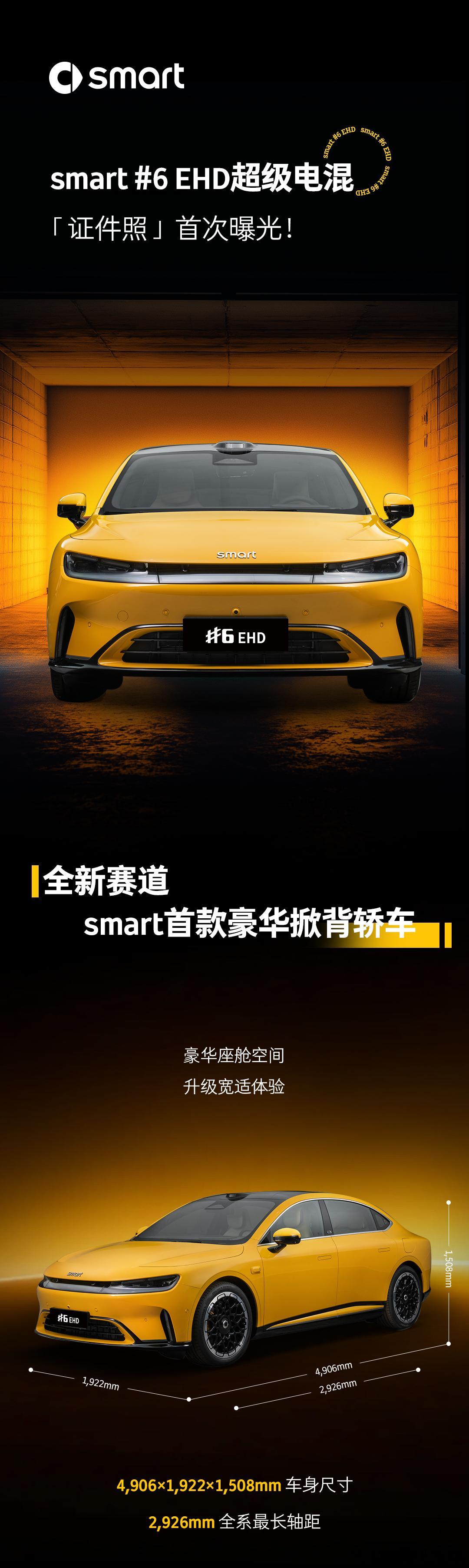 smart精灵6号公告图发布smart精灵6号来了smart的品牌极氪007的尺