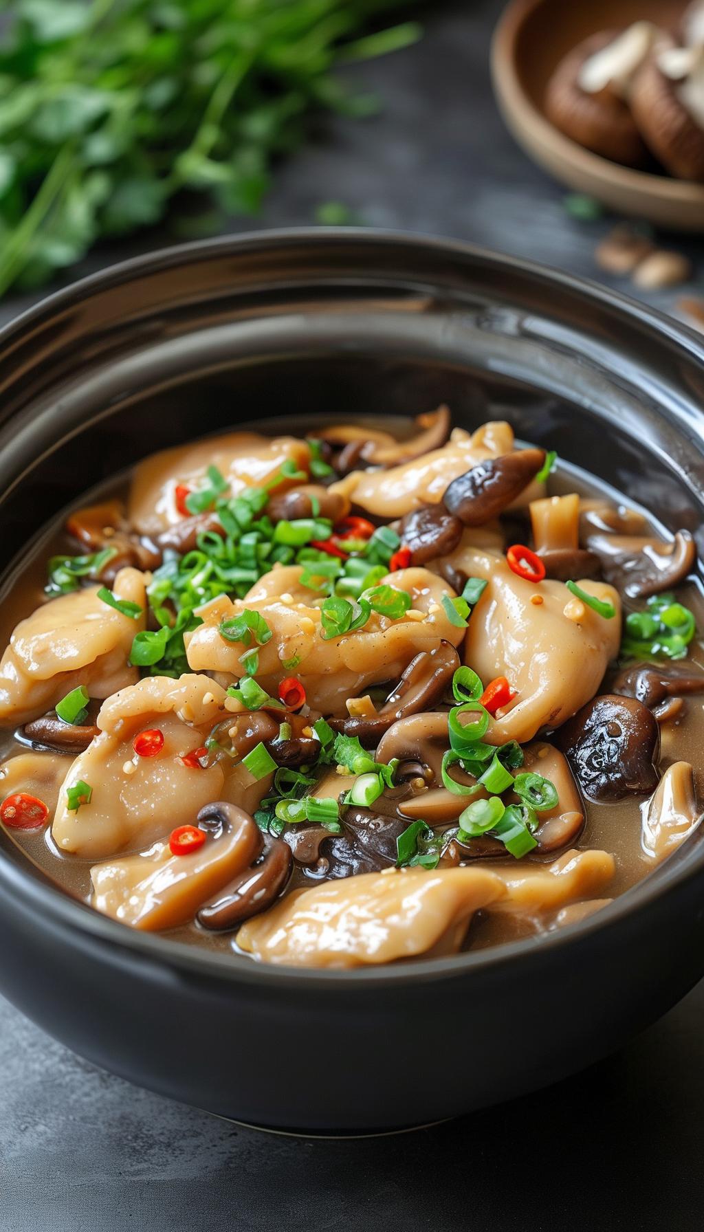 【每日一美食分享】
今天给大家带来一道家常版的“奢华感”菜品——香菇蒸滑鸡。这道