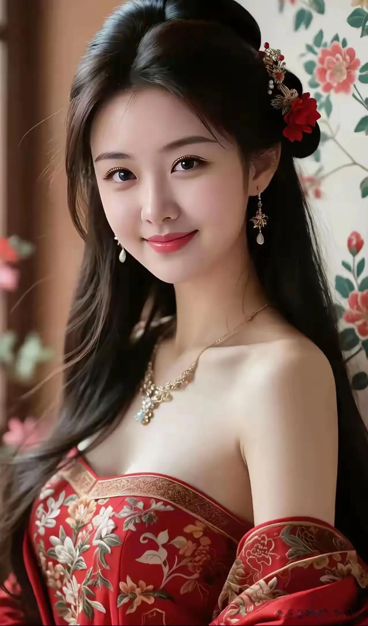 五律·红妆
 
云鬟绾翠，艳饰簪芳。
明眸涵露，浅笑含光。
锦裙凝艳，绣影流香。