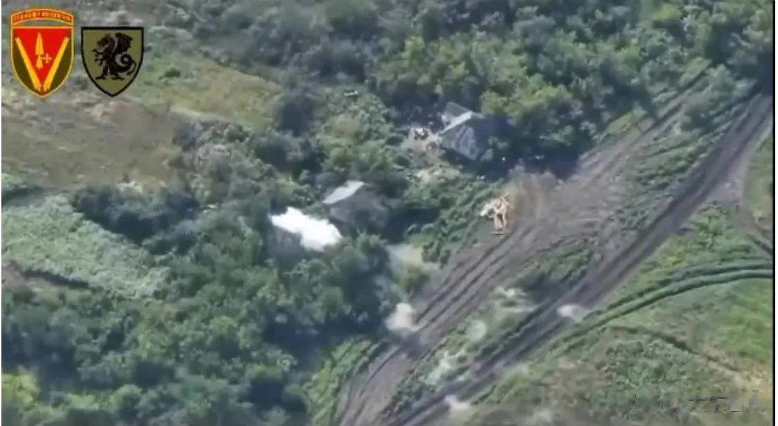 乌克兰炮兵部队在奥尔良卡东南部附近，使用集束弹药摧毁了一个俄罗斯军队的弹药库，仓