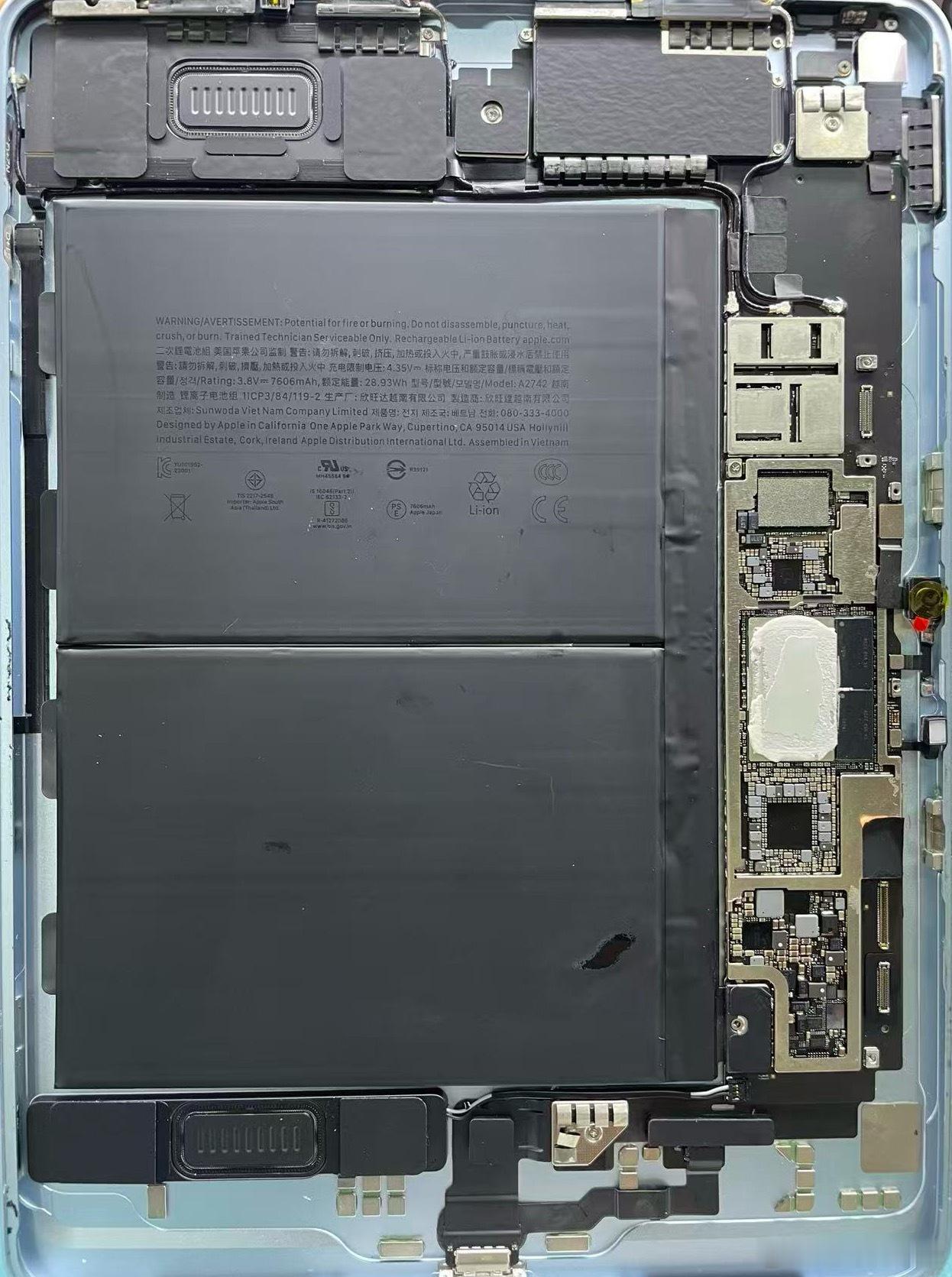 iPad Air6不开夹电大电流不开查线路充电IC有线路短路引起解决 ​​​