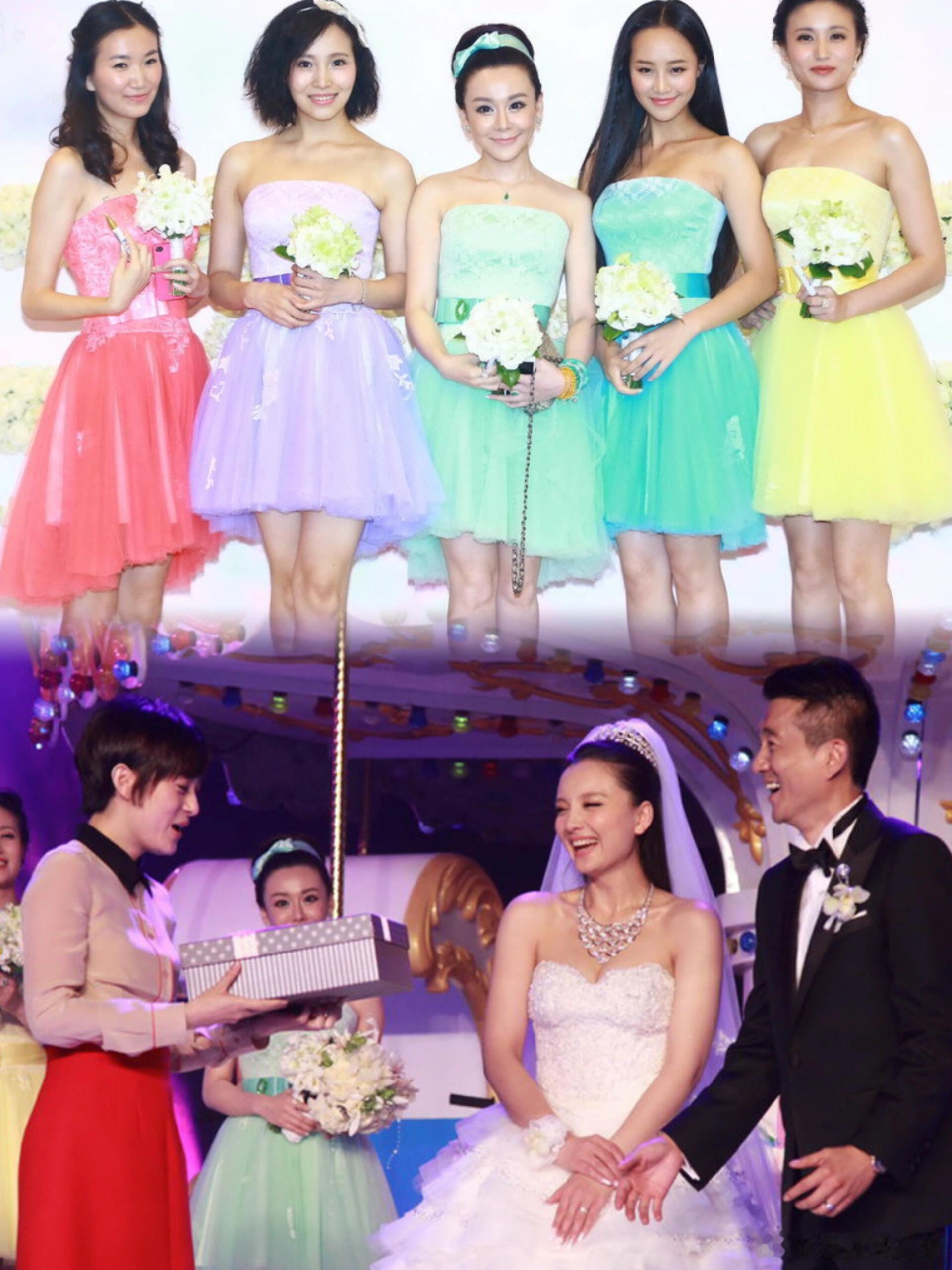 槿汐结婚有六个伴娘，有五个是“甄嬛姐妹”，连甄嬛也带着礼物盒子出席婚礼。 ​​​