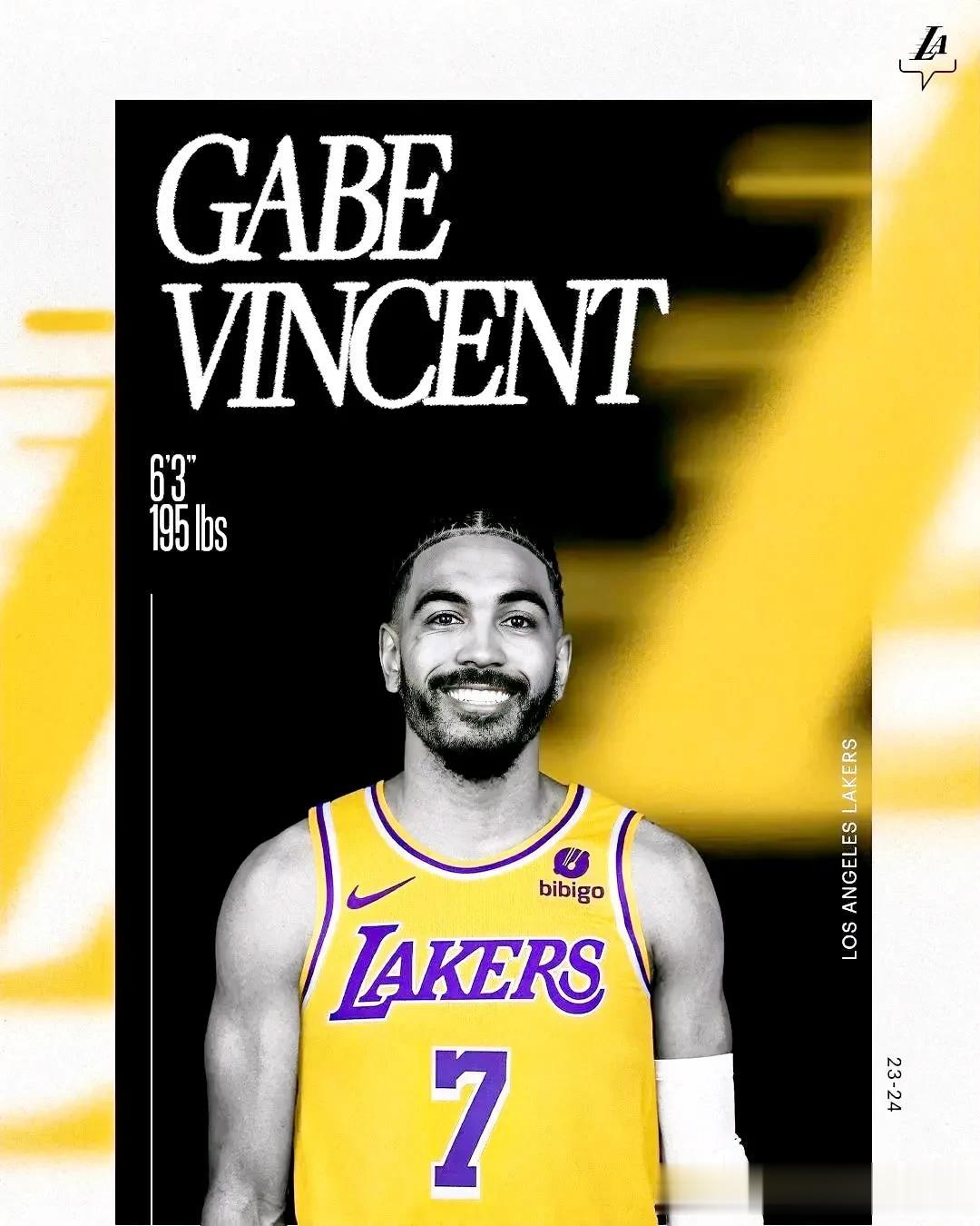  
北京时间7月11日NBA湖人队新援后卫球员文森特接受采访回答了为什么加盟紫金