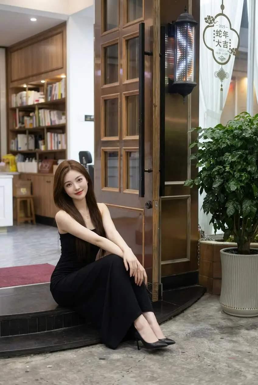 优雅黑裙，静坐书香间，岁月静好当心累的时候你喜欢怎样度过? 什么样的穿搭可以成为