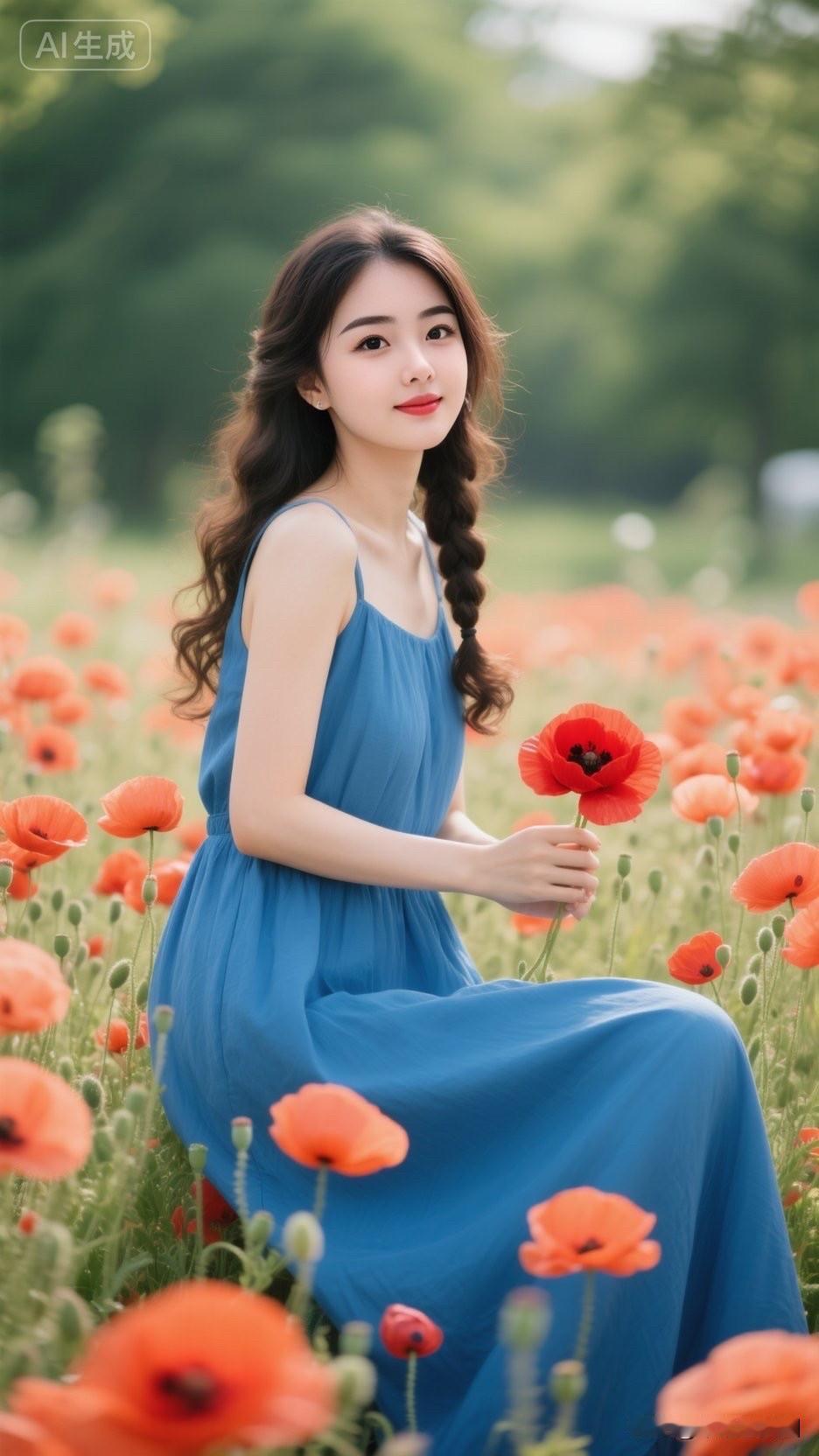在花海中，遇见最美的自己🌸💙