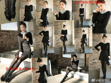 厚黑丝黑裙子...