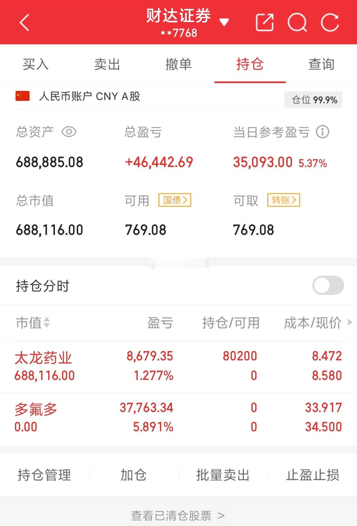 50w实盘挑战一年做到300w（第31天）总资产：688885当日盈亏：+350
