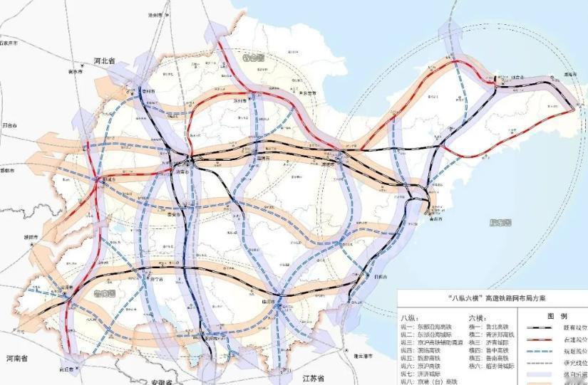 山东高铁规划涉及多条线路，我先查一下最新进展。
根据《山东省国民经济和社会发展第