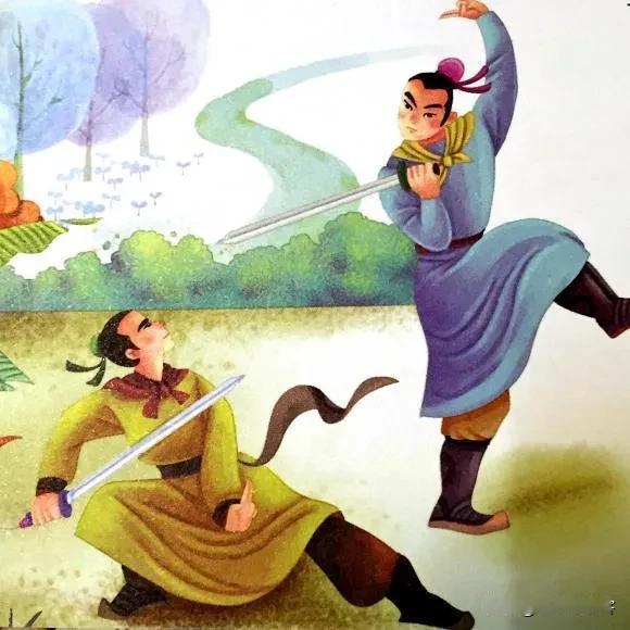 #凡间诗话# 七律｜无题
摔杯泼酒舞龙泉，八面寒光杀破天。
锋走银毫蛇吐信，穗飘