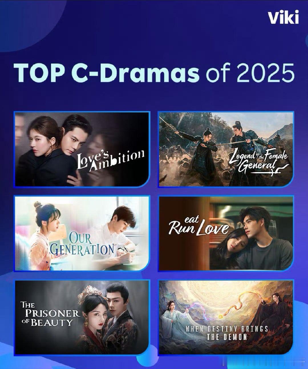 海外Rakuten Viki北美平台2025年热门大陆剧集赵露思陈伟霆《许我耀眼