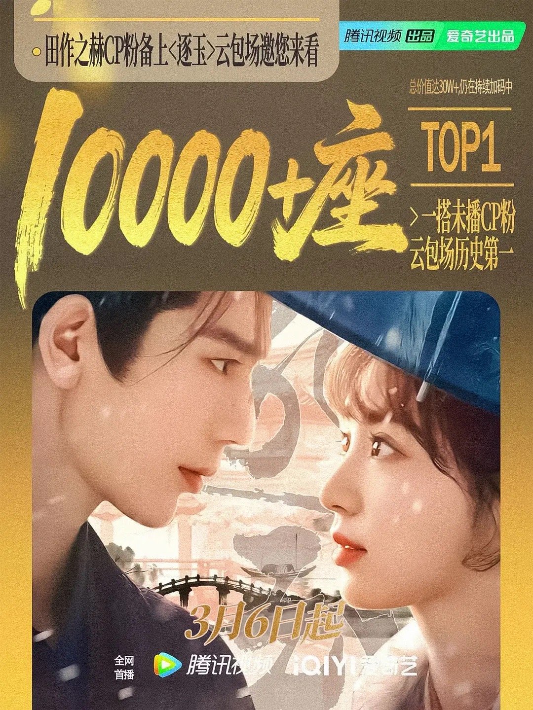 我靠张凌赫田曦薇逐玉的cp粉破了cp粉未开播云包场记录 