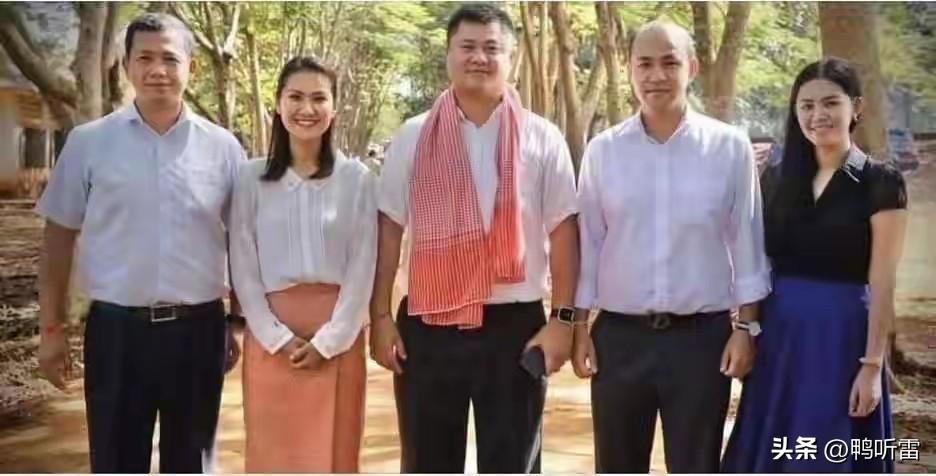 洪森带着他第三儿子洪玛尼访华，让他儿子见见世面，老洪膝下五个孩子，每个人都是人中