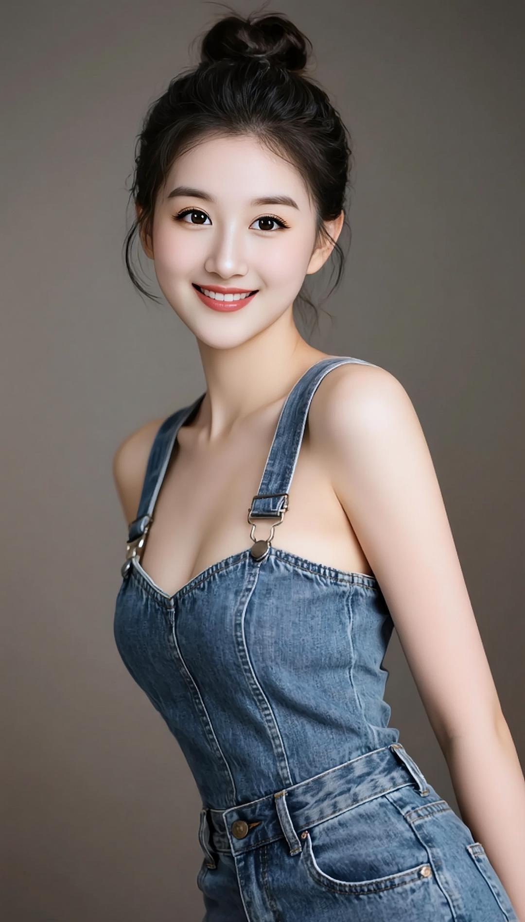 AI丹宁笑颜照