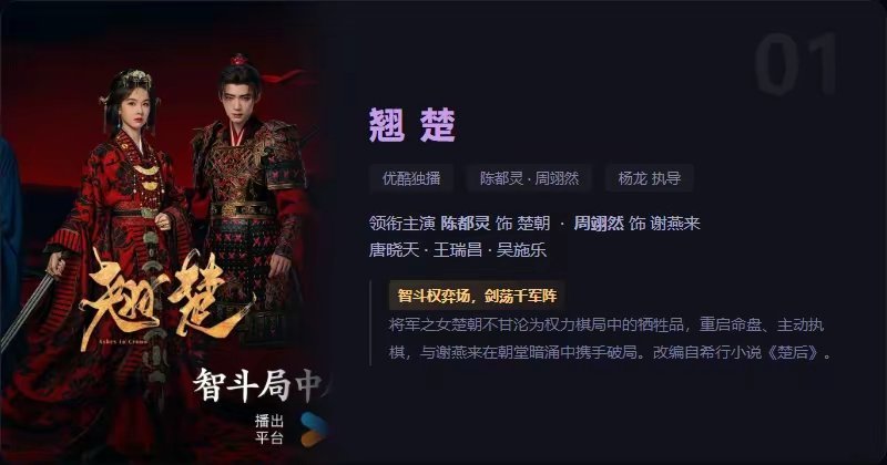 6月追剧：3部古装大女主剧！《翘楚》：陈都灵「黑化复仇」，爽感拉满】▶主演：陈都