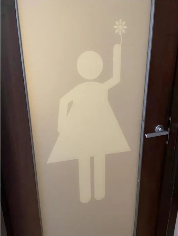 女厕所的图案我还看得明白，男厕所是什么意思 ​​​