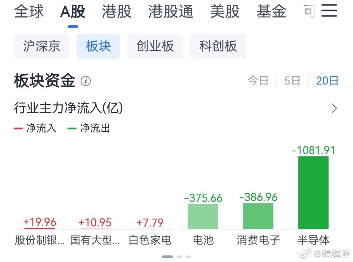 20个交易日资金流向