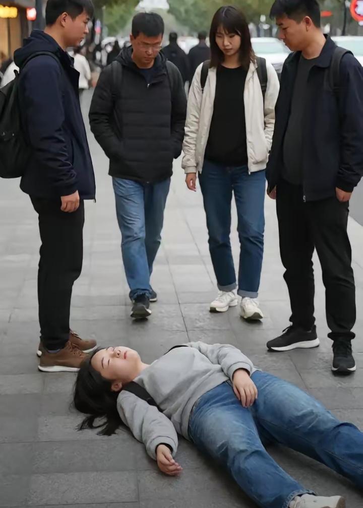 兰州街头这幕，看得人心里一暖。前天下午5点半，张掖路步行街上，一位女大学生突然晕
