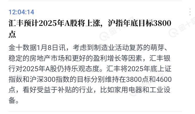 汇丰看多A股到3800点了，老乡别走[允悲] 
