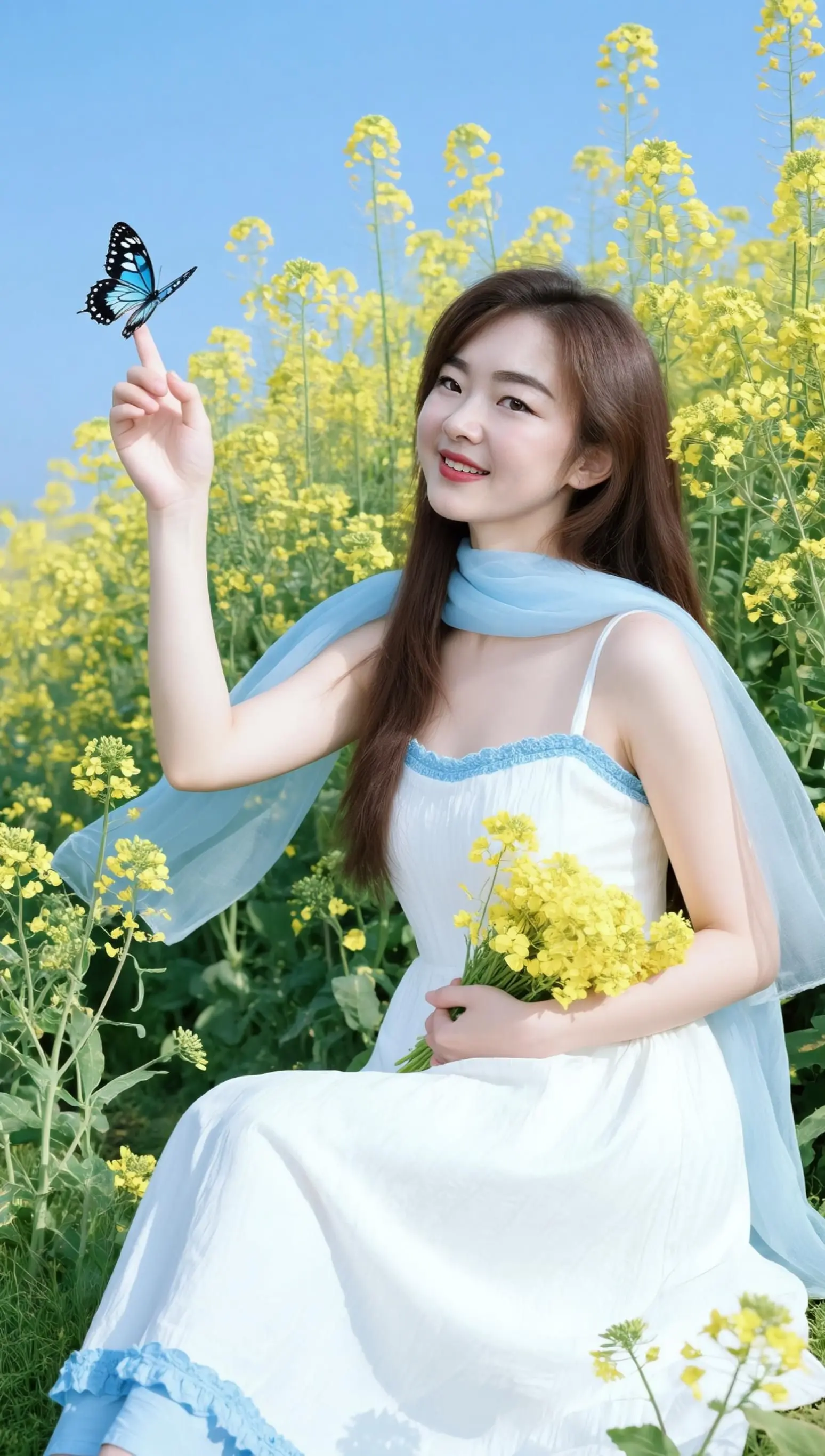 拥抱春天，感受春天的气息，醉美在油菜花海里！