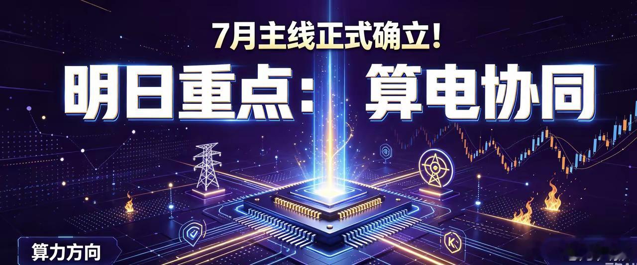 7月主线正式确立！明日重点：算电协同先回顾本轮行情转折点：昨日上午10点，大科技