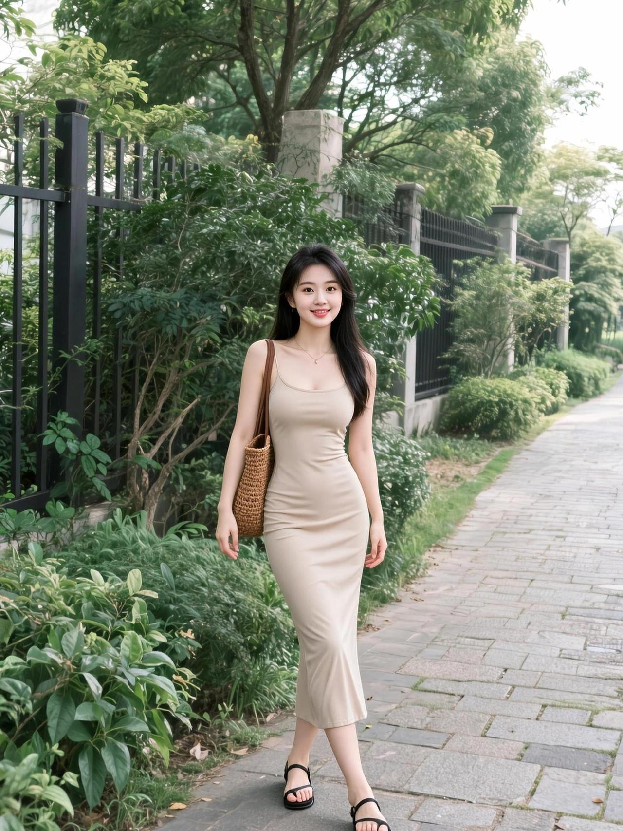 丰腴性感风 抖音ai创作 街拍美女 高颜值