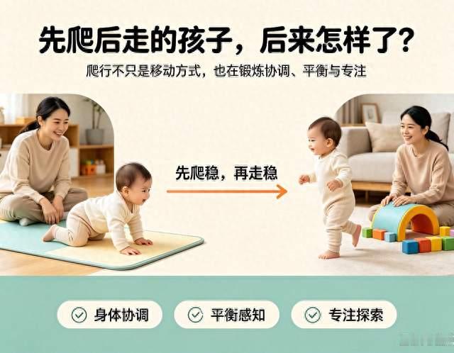 儿保医生直言：跳过爬行直接走路的孩子，看似超前