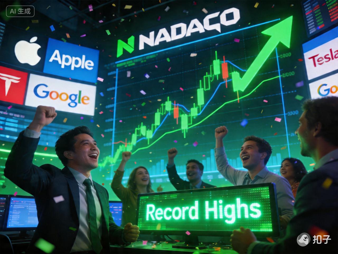 纳指13连涨！我同事终于解套了

昨天美股收盘，我刷到一组数据，眼睛都直了——